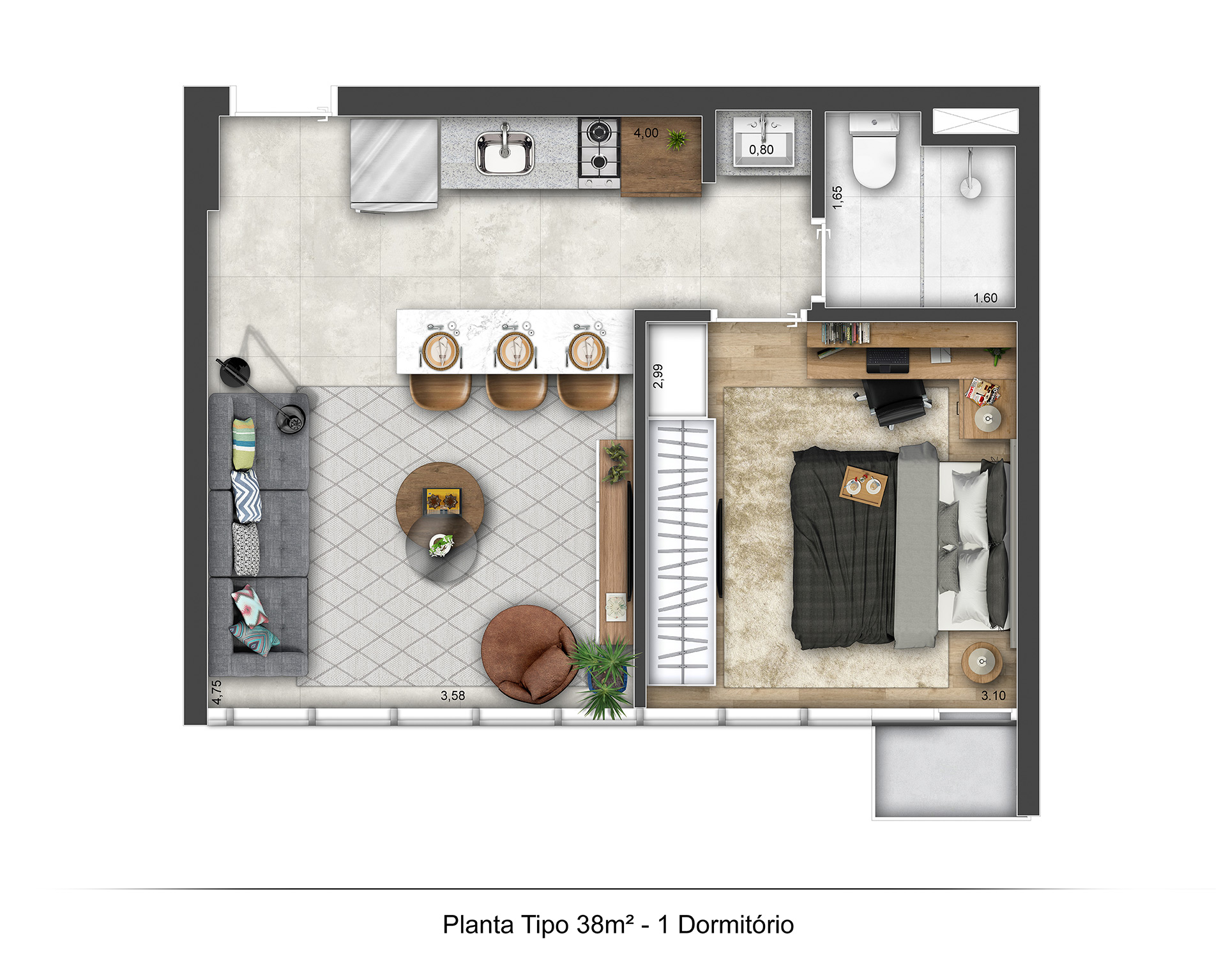 38m²