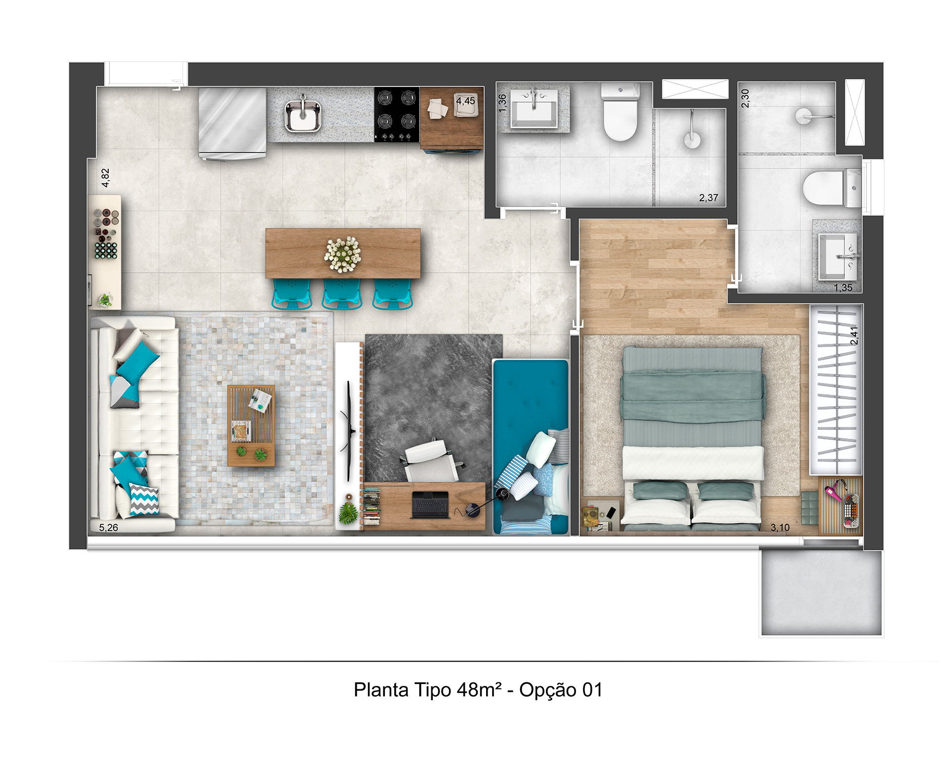 48 m² 