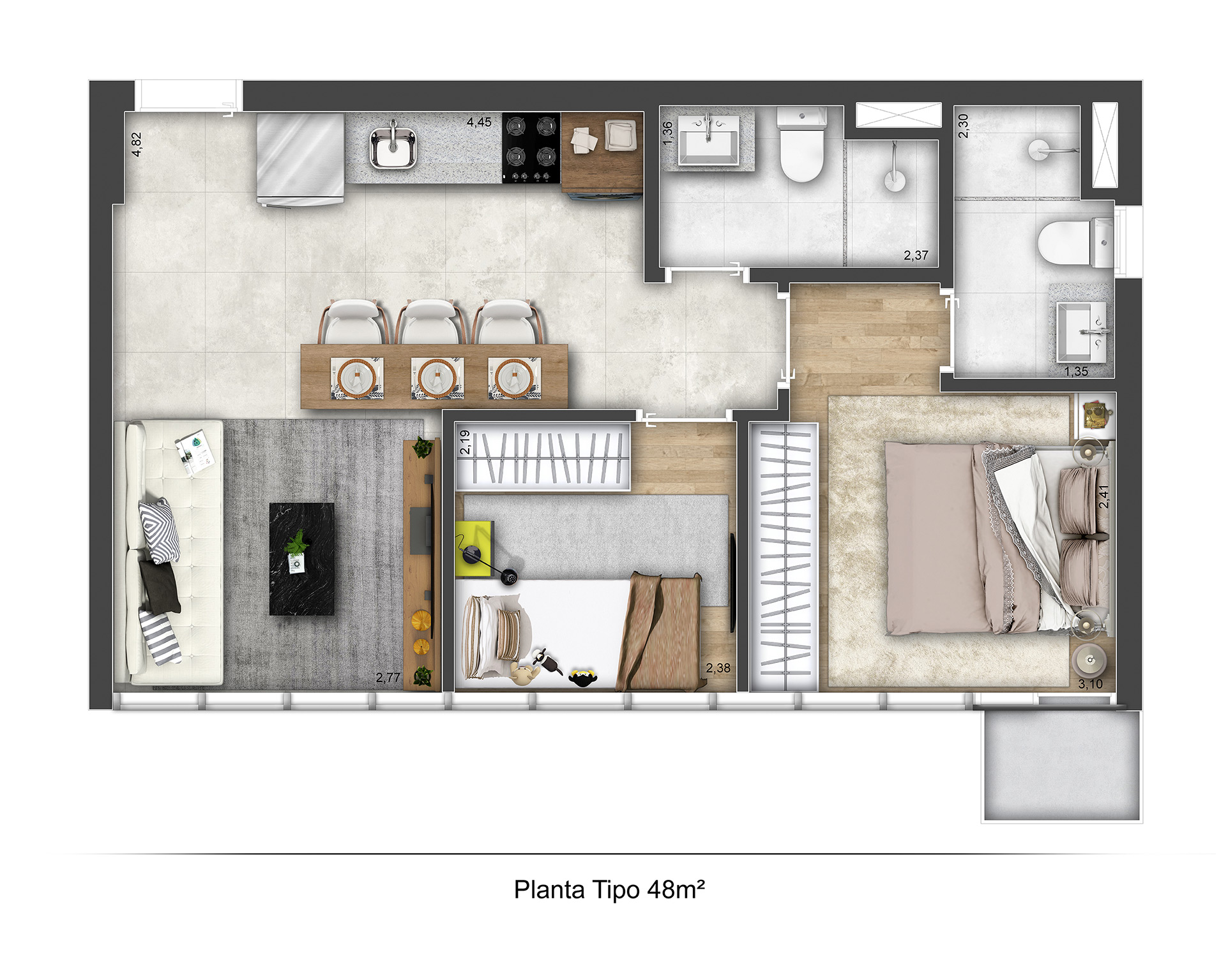 48 m² 